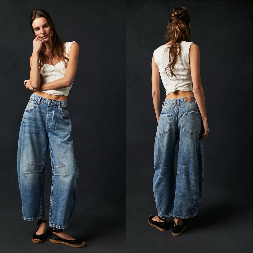 NWT- We The Free Good Luck Mid-Rise Barrel Jeans ( MIS-TAGGED )